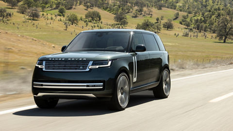 Range Rover rolling on the road