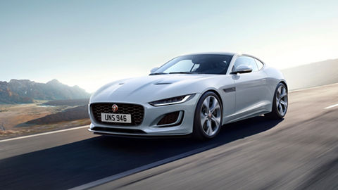 Jaguar F-Type running on road