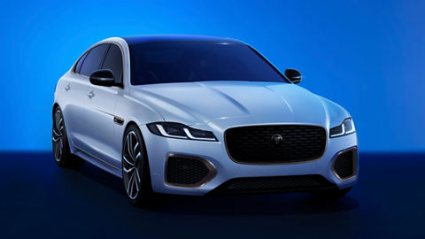 Side view of the Jaguar XF