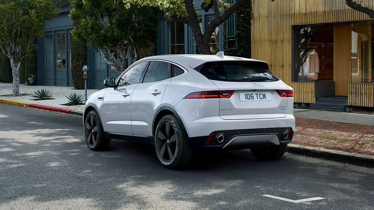 Parked Jaguar E-Pace infront of home 
