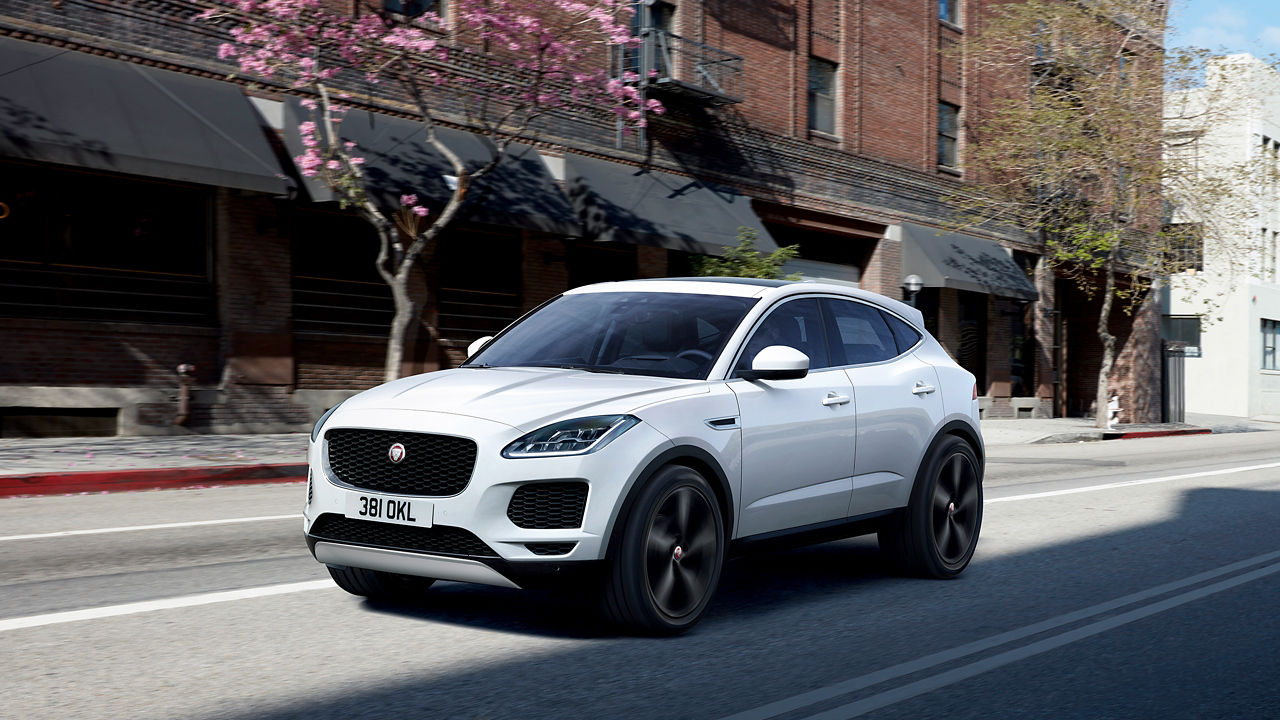 Jaguar E-Pace running on road
