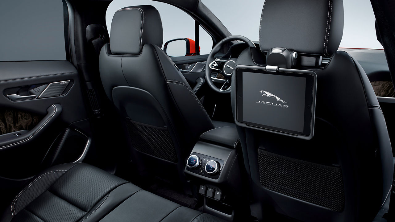Jaguar I-Pace rare seat interior and display tab details